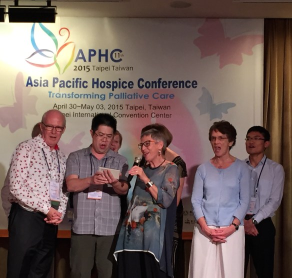 New Zealand delegates in full song during their performance at the Gala Dinner