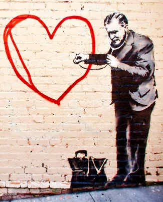 Banksy Dr and Heart